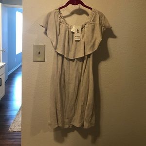 Natural Ruffle Dress